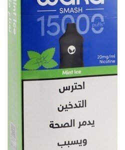 Waka Smash 15000 Puffs Rechargeable Disposable Vape Mint Ice Flavor (20mg/ml)