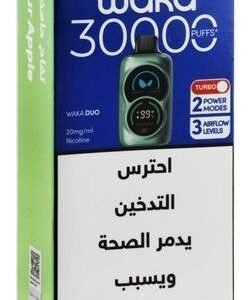 Waka Duo 30000 Puffs Disposable Vape Sour Apple Flavor (20mg/ml) 1 pcs