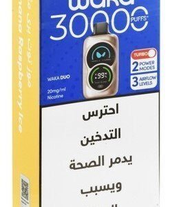 Waka Duo 30000 Puffs Rechargeable Disposable Vape Banana Raspberry Ice Flavor (20mg/ml) 1 pcs