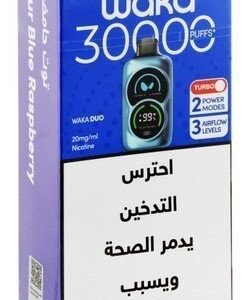 Waka Duo 30000 Puffs Rechargeable Disposable Vape Sour Blue Raspberry Flavor (20mg/ml) 1 pcs