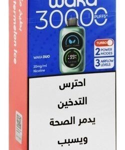 Waka Duo 30000 Puffs Rechargeable Disposable Vape Watermelon Ice Flavor (20mg/ml) 1 pcs