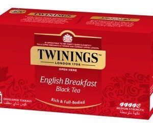Twinings Medium English Breakfast Black Tea Bags 25 per pack