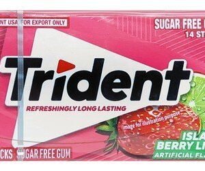 Trident Gum Island Berry Lime Flavor - sugar free