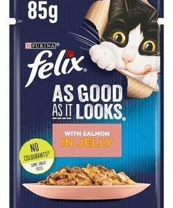 Purina Felix As Good As It Looks Wet Food with Salmon in Jelly for Adult Cats 85 gr