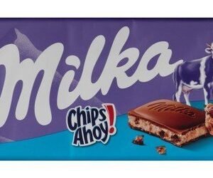 Milka Alpine Milk Chocolate Slab with Chips Ahoy 100 gr