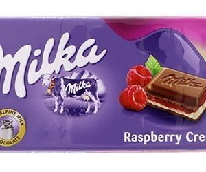Milka Raspberry Creme Chocolate Slab 100 gr
