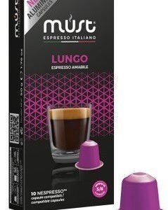 Must Espresso Lungo Amabile Coffee Capsules - Intensity 5 10 coffee capsules