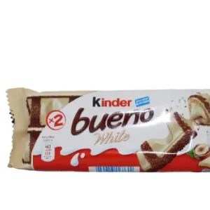 Kinder Bueno White Chocolate Coated Bars Filled with Hazelnut Cream (2 Pieces) 39 gr