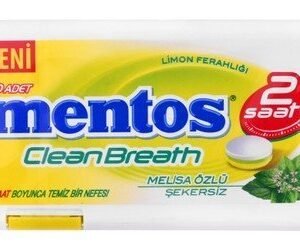Mentos Clean Breath Hard Mints with Lemon Balm Extract Lemon Flavor (30 Pieces) - sugar free  gluten free