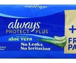 Always Protect Plus Maxi Thick Extra Long Pads with Aloe Vera (12+2 Free)