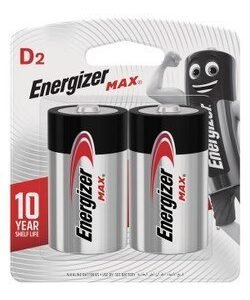 Energizer Max D Batteries 2 per pack