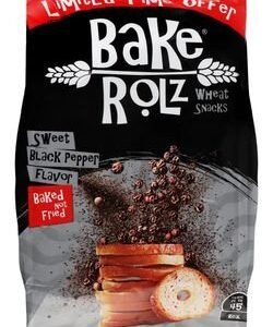 Bake Rolz Sweet Black Pepper Flavor Wheat Snacks