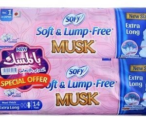 Sofy Soft & Lump Free Extra Long Maxi Thick Pads with Wings Musk Scent (Special Offer)
