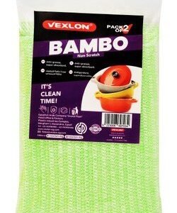Vexlon Bambo Green Non Scratch Dishwashing Sponges