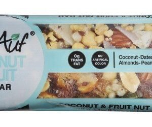 Abu Auf Nut Bar with Coconut & Fruits Flavor - trans fat free  artificial color free