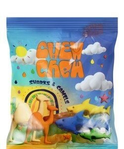 Chew Chew Sharks & Camels Gummy Candies Fruit Flavor - pork derivatives free