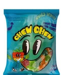 Chew Chew Jelly Drop Candies Fruit Flavor - pork fat free  pork derivatives free