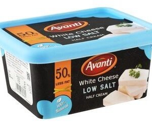 Avanti Half Cream White Cheese - low salt  50% less fat