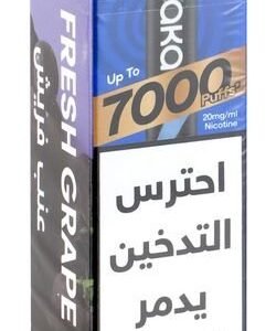 Waka Go 7000 Puffs Disposable Vape Fresh Grape Flavor (20mg/ml)