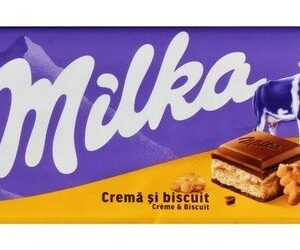 Milka Chocolate Slab Filled with Cream & Biscuit