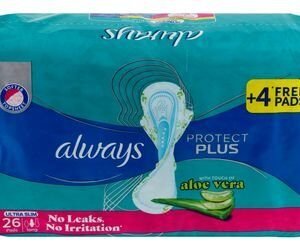 Always Protect Plus Ultra Slim Long Pads with Aloe Vera Extract (22+4 Free)