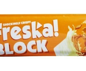 Freska! Block White Chocolate Coated Wafer Filled with Biscuit Spread