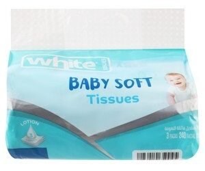 White Baby Soft Sterilized Facial Tissues with Lotion 3ply
