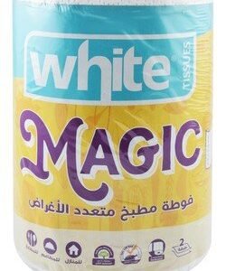 White Magic Large Multipurpose Sterilized Kitchen Towel Roll 2ply - chlorine free  dye free