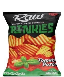 Raw Crinkles Tomato Pesto Potato Chips - gluten free  trans fat free  preservatives free