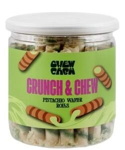 Chew Chew Crunchy Wafer Rolls Filled with Pistachio Cream