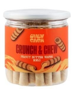 Chew Chew Crunchy Wafer Rolls Filled with Peanut Butter Cream