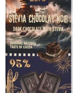 Zero 95% Dark Chocolate Slab with Stevia - vegan  no added sugar  gluten free