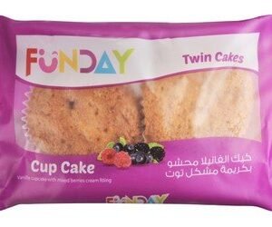 Funday Vanilla Cupcakes Filled with Mixed Berries Cream - alcohol free  pig derivatives free