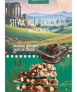 Zero Stevia Milk Chocolate with Hazelnuts - no added sugar  gluten free  pork derivatives free
