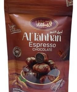 Al Tahhan Espresso Chocolate Coated Dates Filled with Almonds - preservatives free  artificial colors free