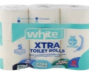 White Xtra Toilet Rolls 5ply