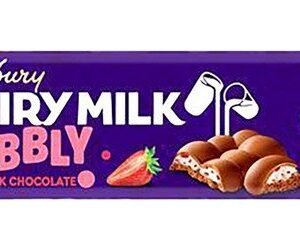 Cadbury Dairy Milk Bubbly Milk Chocolate Bar Strawberry Flavor