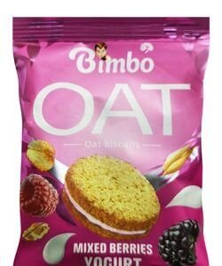 Bimbo Wholegrain Oat Biscuit with Mixed Berries & Yogurt - vegan  preservatives free