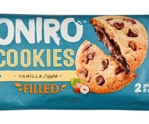 Oniro Vanilla Chip Cookie Filled with Cocoa & Hazelnut Cream - hydrogenated fats free