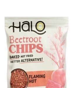 Halo Baked Flaming Hot Lemon Beetroot Chips - preservatives free  artificial flavors free