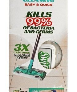 White Swift Mop with Stick & Wet Wipes
