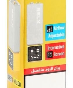Relx Creator Grey & Yellow Pod Device with Adjustable Air Flow & Interactive Screen