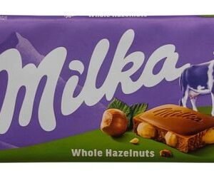 Milka Alpine Milk Chocolate Slab with Whole Hazelnuts