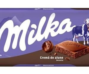Milka Alpine Milk Chocolate Slab with Hazelnut Cream