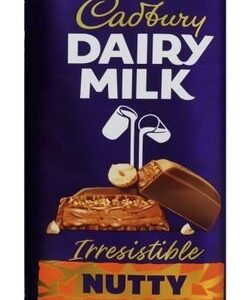 Cadbury Dairy Milk Irresistible Nutty Cream Milk chocolate Slab Filled with Cocoa Cream & Hazelnut Pieces