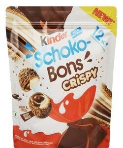 Kinder Schoko Bons Crispy Chocolate Coated Wafer Filled with Cocoa (12 Pieces)
